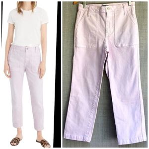 Lilac J Crew Straight Leg Cropped Jeans